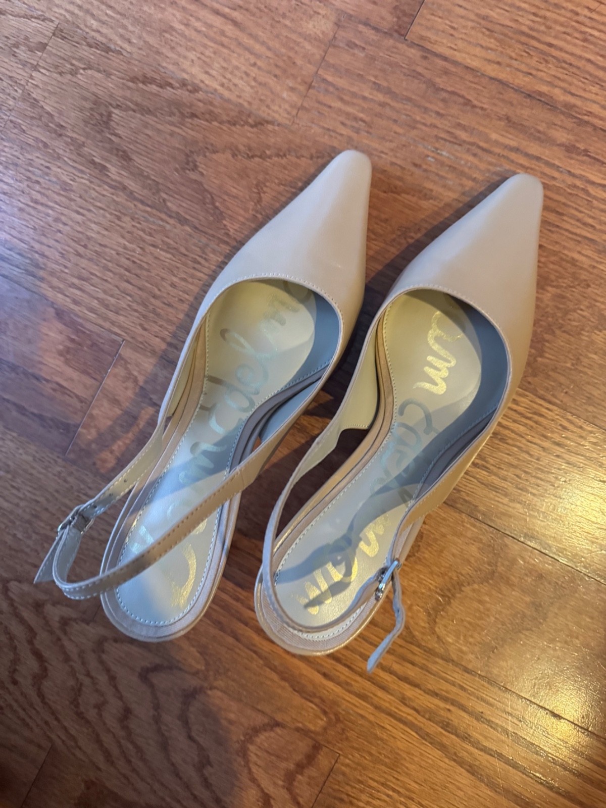 sam eldman bianka slingback heels – tan – size 7