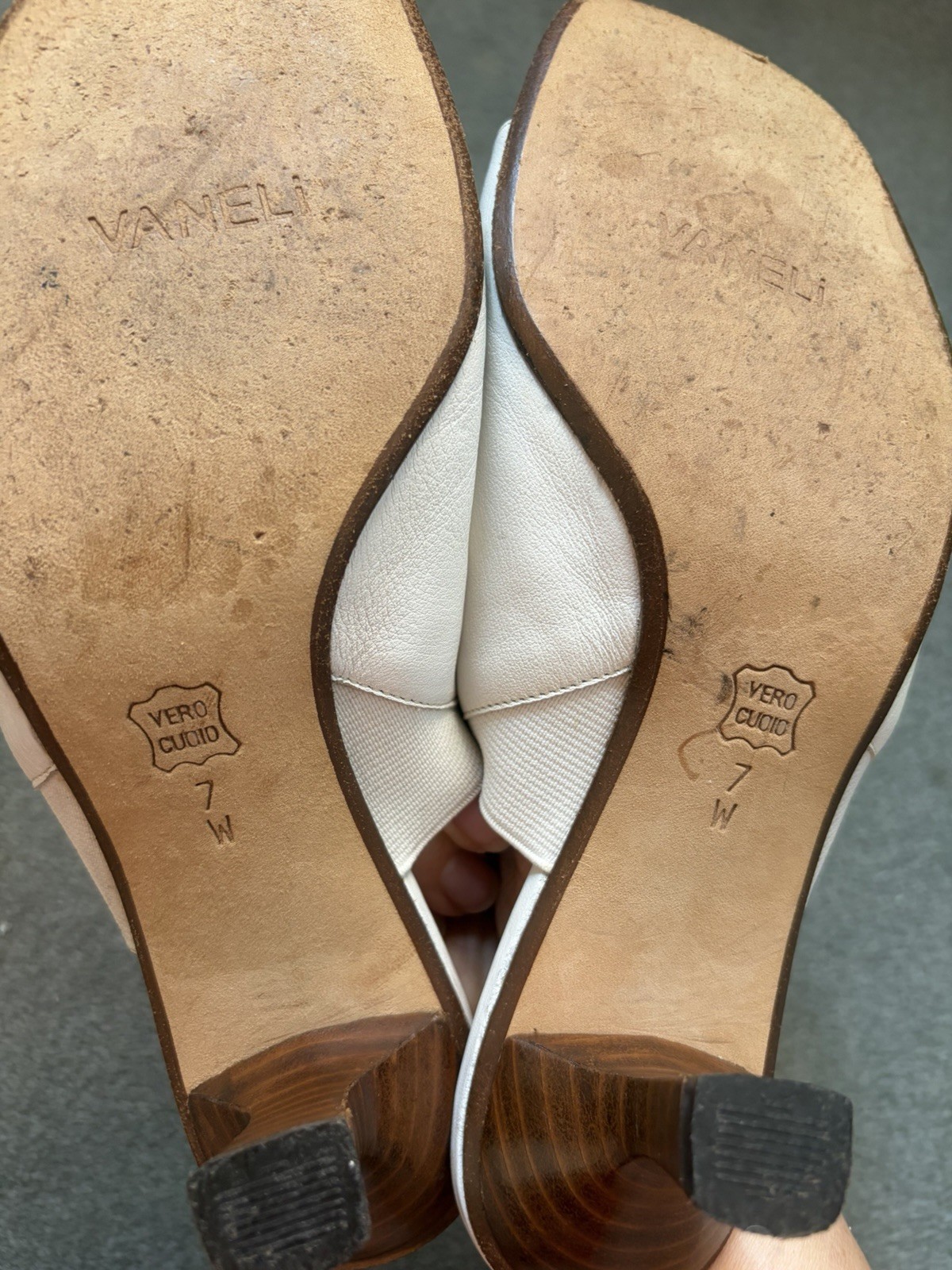 White Van Eli Party ShoesComfortable Hill Genuine Learher Size 7W Excell Cond