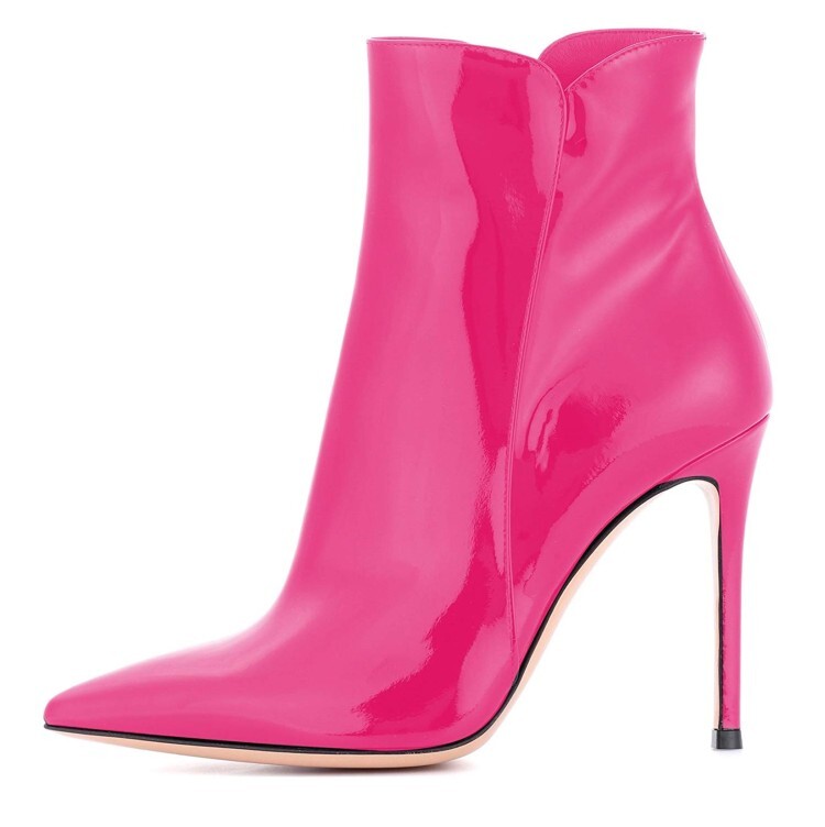 Concise Women Ankle Boots Pointed Toe 12CM High Heels Dress Party Booties Shoes