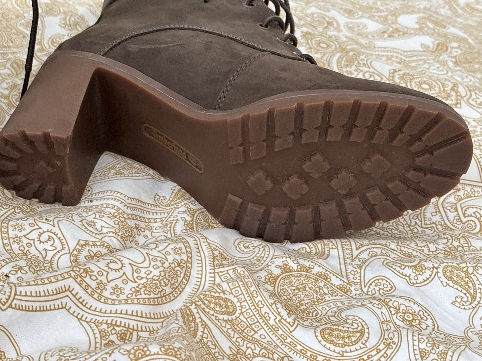 Timberland ReBOTL Brown Lace-Up Ankle Bootie Women’s US 8 EU 39 Leather