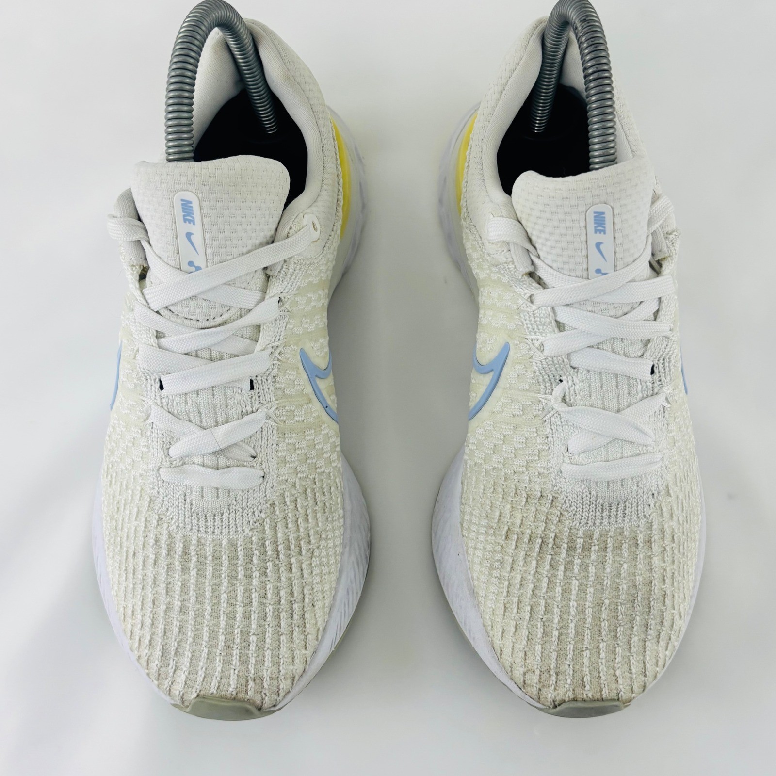 Nike React Infinity Run Flyknit 2 Womens 7.5 Sail Yellow Blue DD3024-100