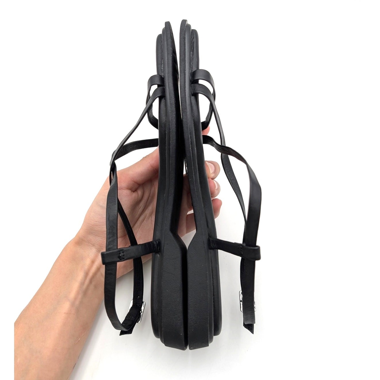 Vagabond Izzy Strappy Sandals Slingback Strap Womens Black Leather Size US7 EU37