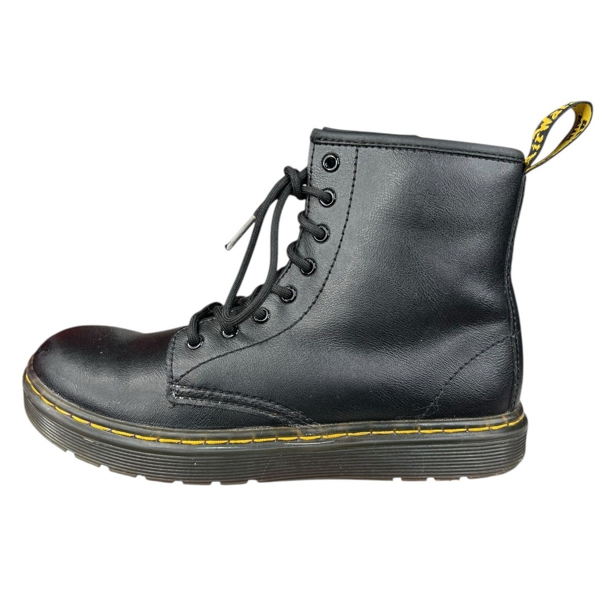 Dr. Martens Unisex Zavala J Black Lace Up Combat Boot Size M 4 W 5