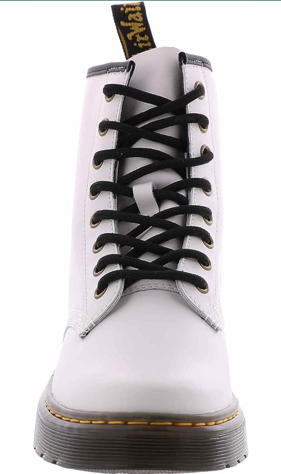Dr. Martens Zavala Combat Boots White Leather Lace Up Size 9 Womens/ 8 Mens New