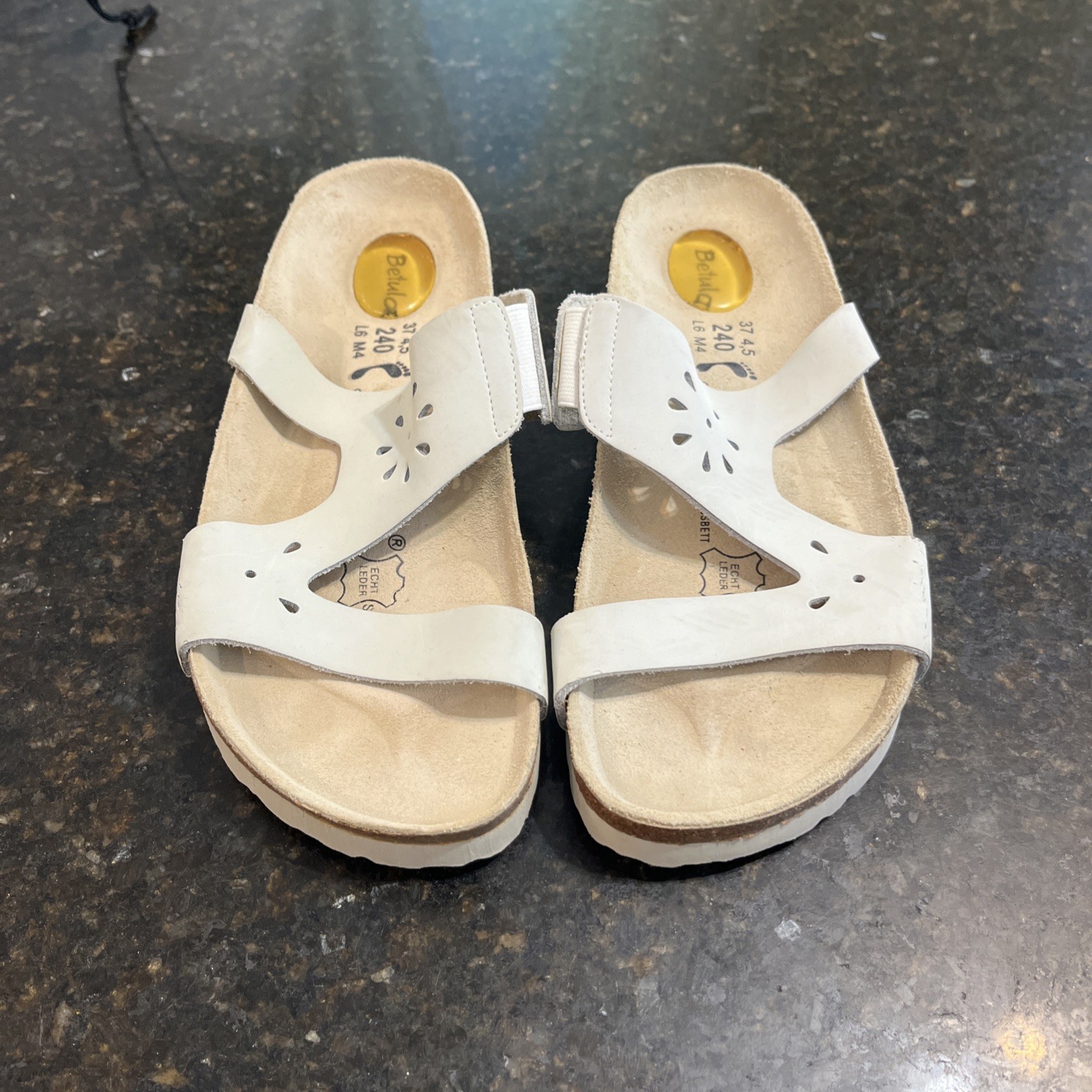 Betula Birkenstock Bone Slide Sandals Made in Germany Women’s Size 37