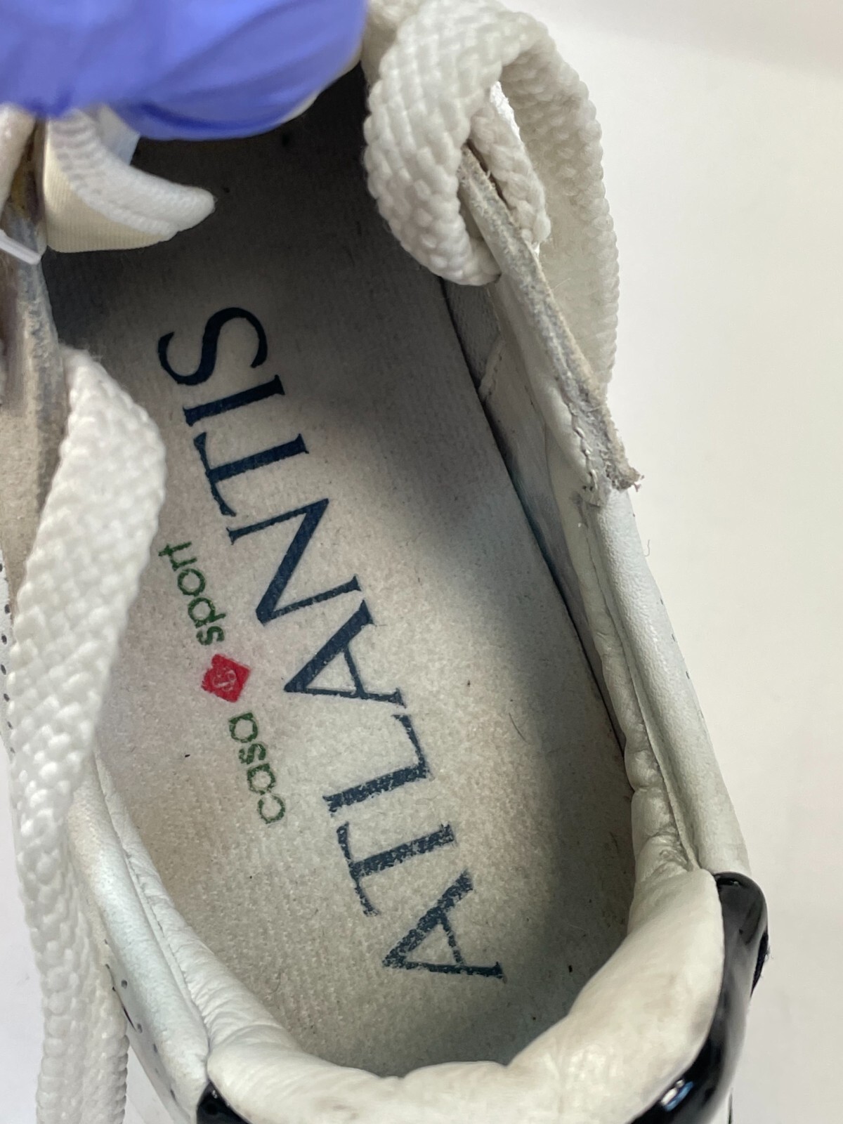 Casablanca Atlantis Sneakers Womens White Leather Low Trainers Breathable Sz 7.5