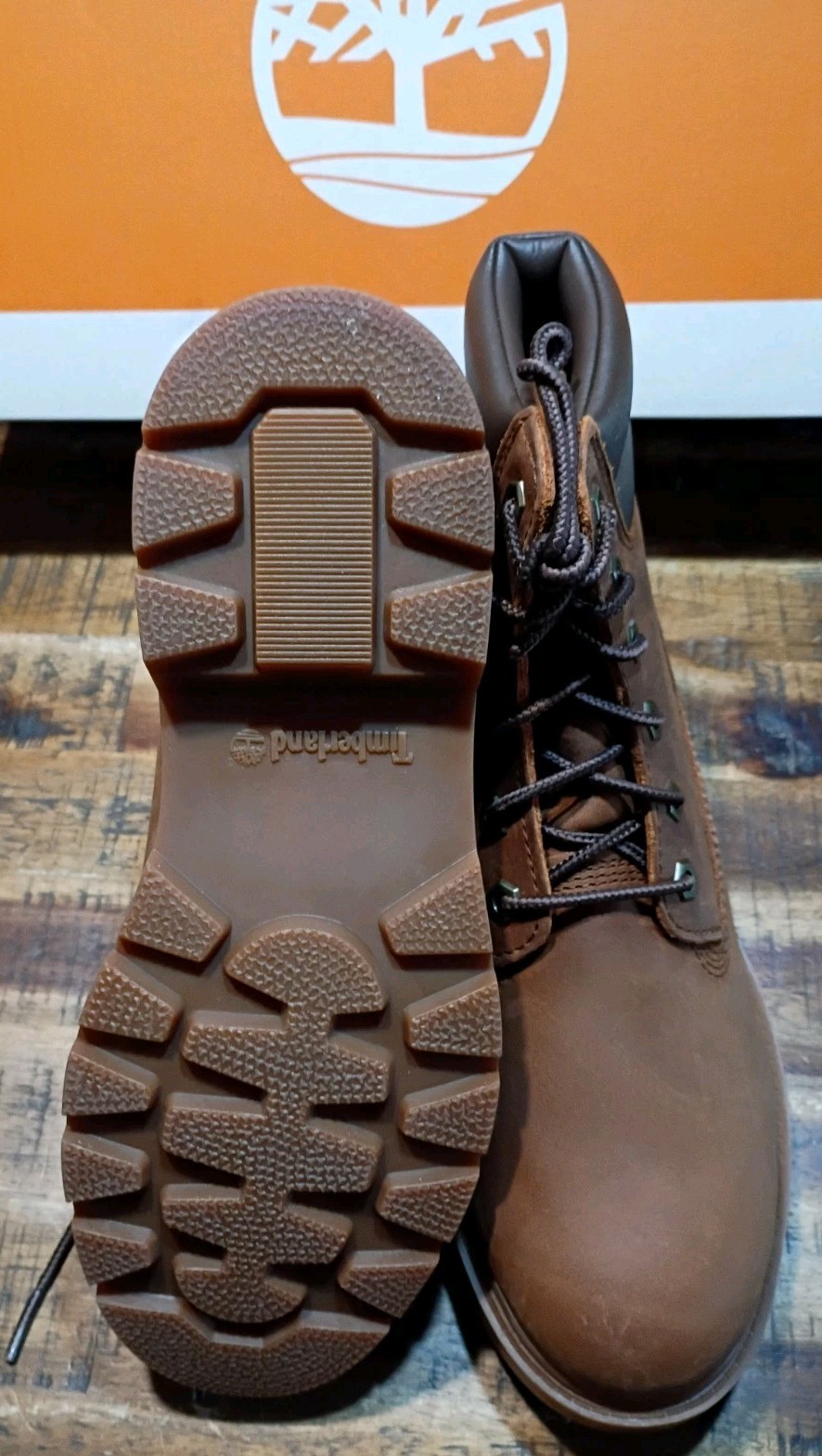 Timberland Womens Linden Woods 6″ Waterproof Premium Leather Boot Sz 9.0 Brown