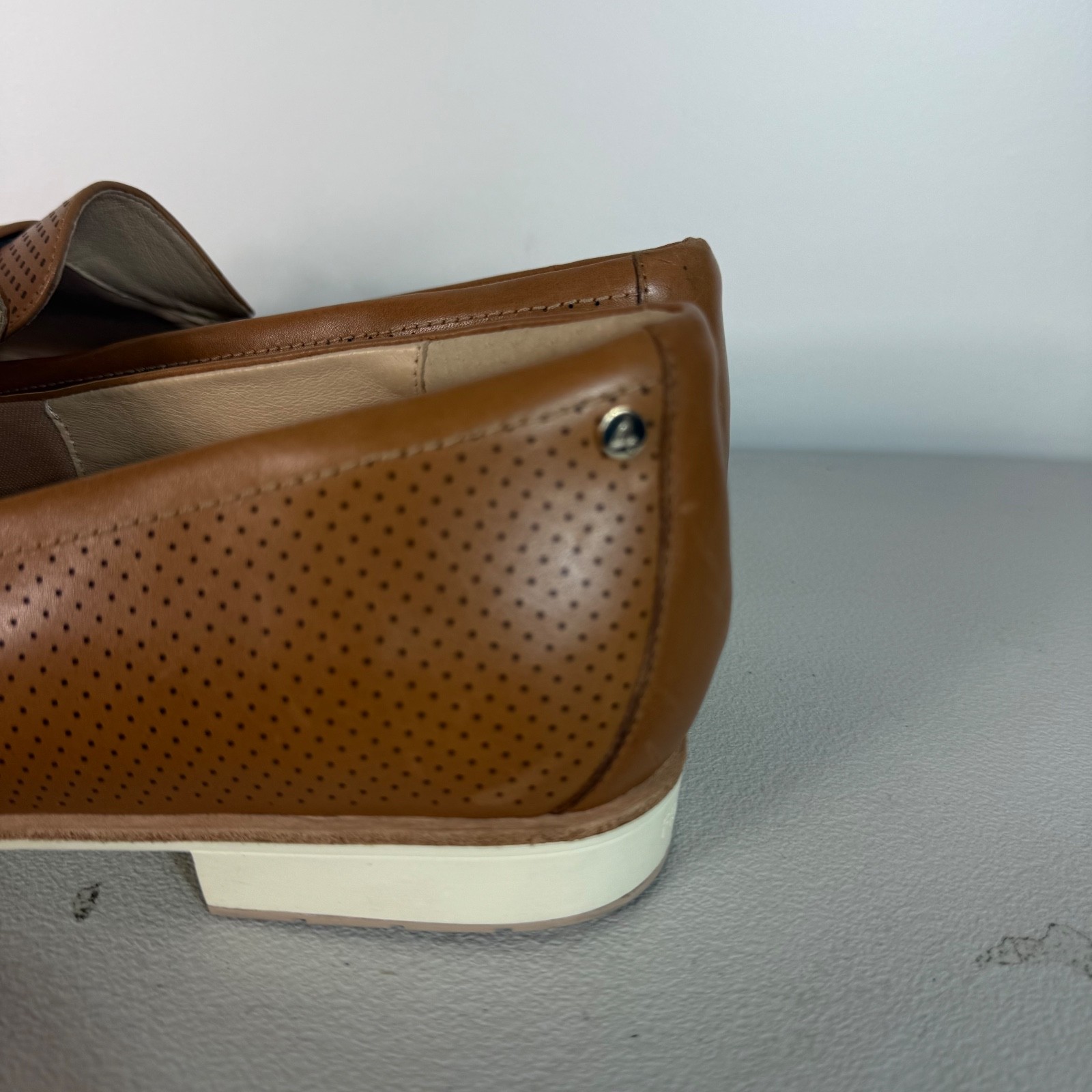 Frankie 4 Jenn Tan Brown Leather Slip On Women’s US 13 UK 10.5 EUR 45 Near New