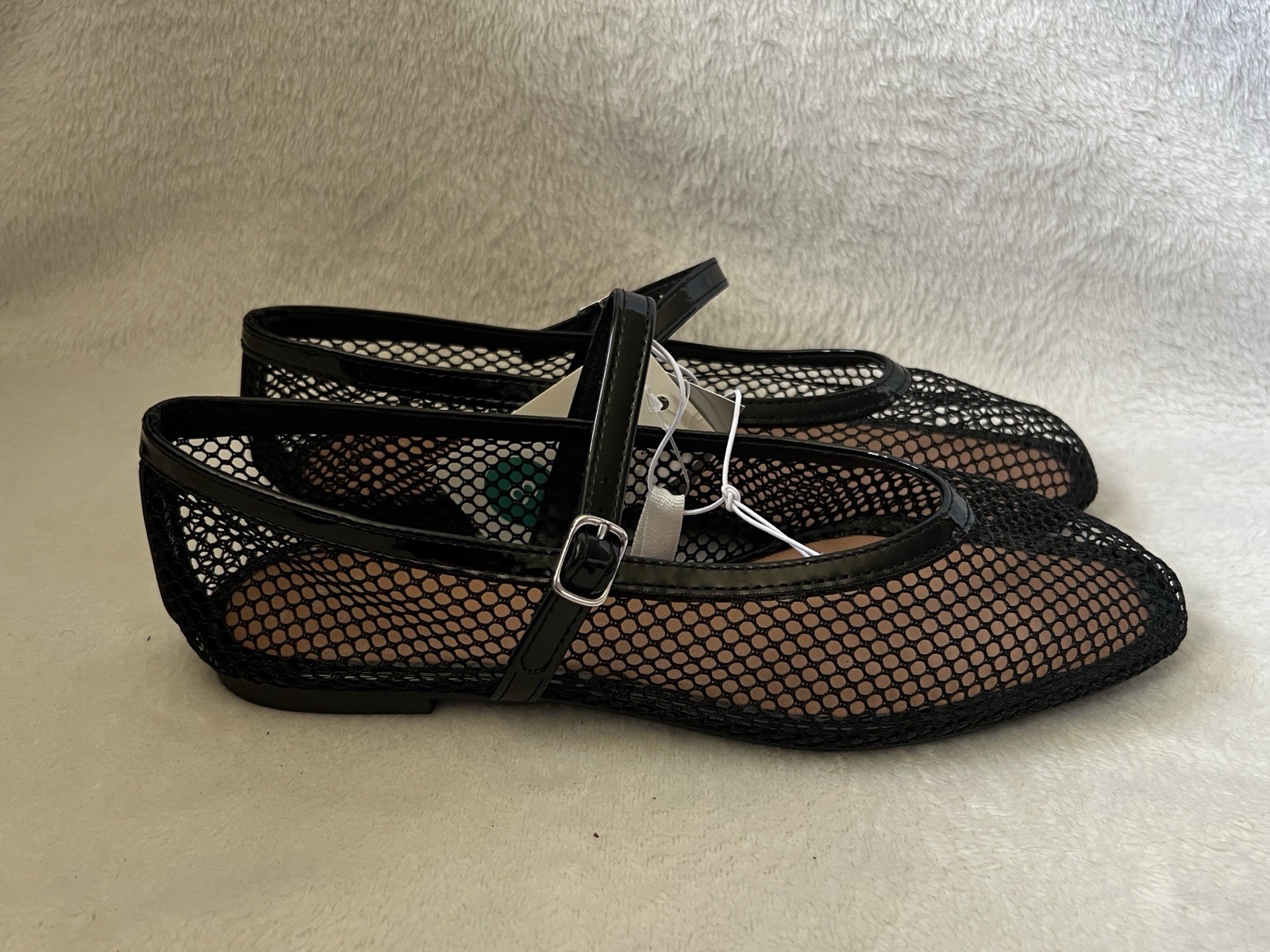 A New Day Ballet Flats Issa Women’s Sz 8 Mesh Shoes Memory Foam Jet Black