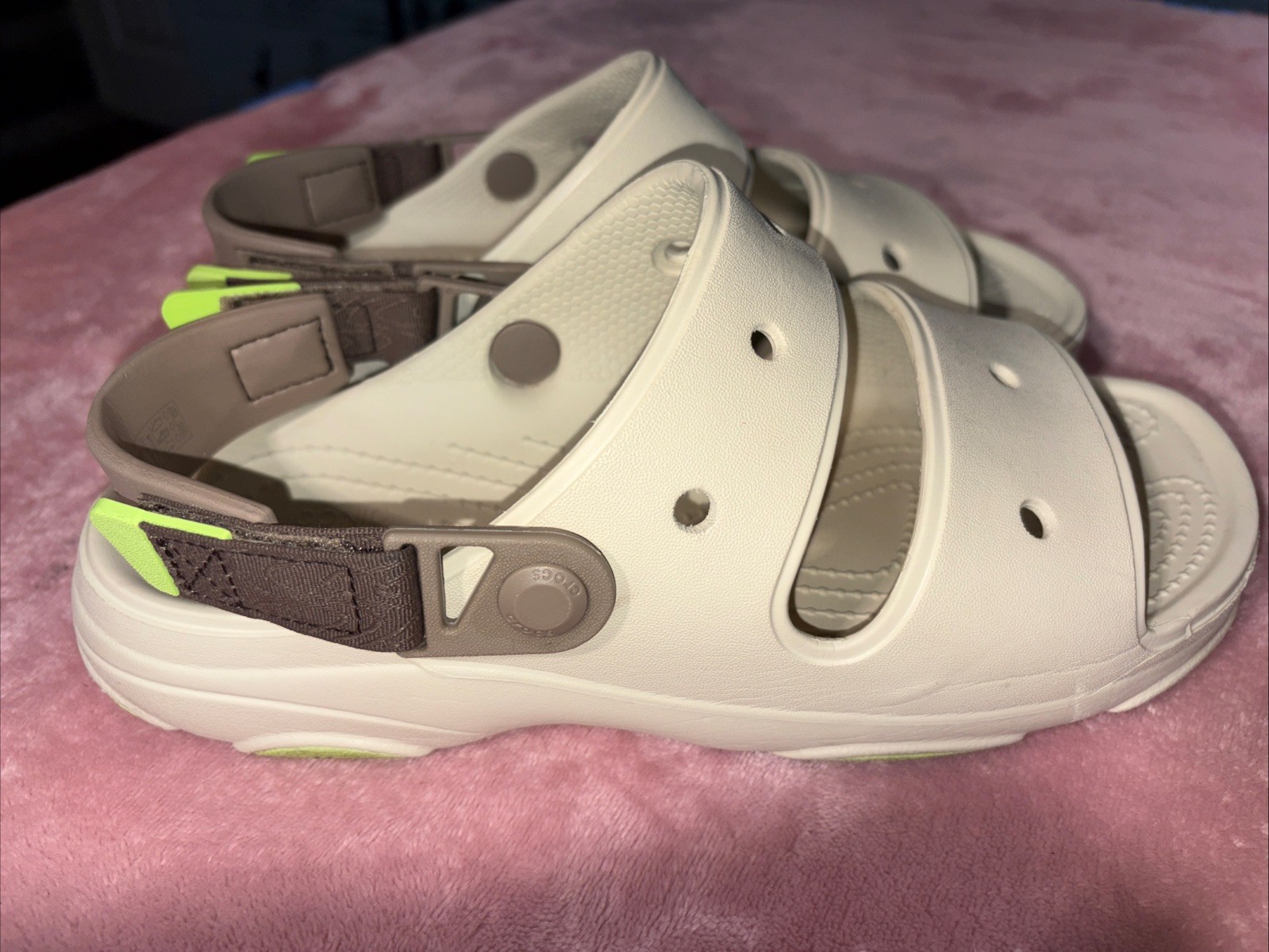 Crocs All Terrain Womens Sz 8 (M6) Shoes Tan Iconic Comfort Sandals .