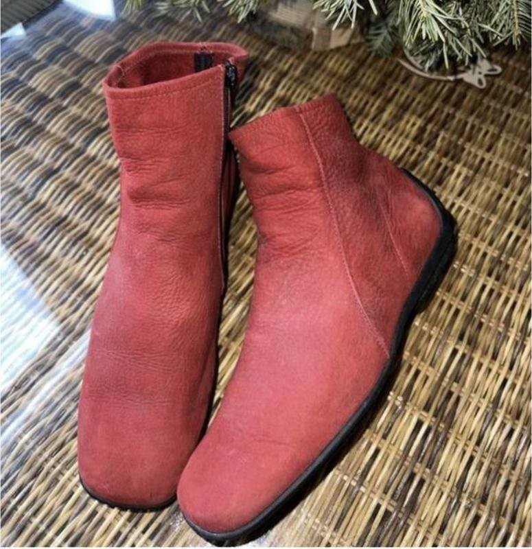 Women Arche Boots Red Leather 36.5 #542J