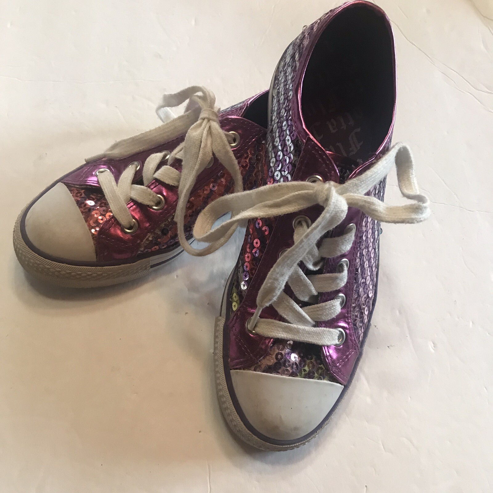 Gotta Flurt CA-Glitz Low Pink Sequin Shoes Sneaker Womens US 6.5