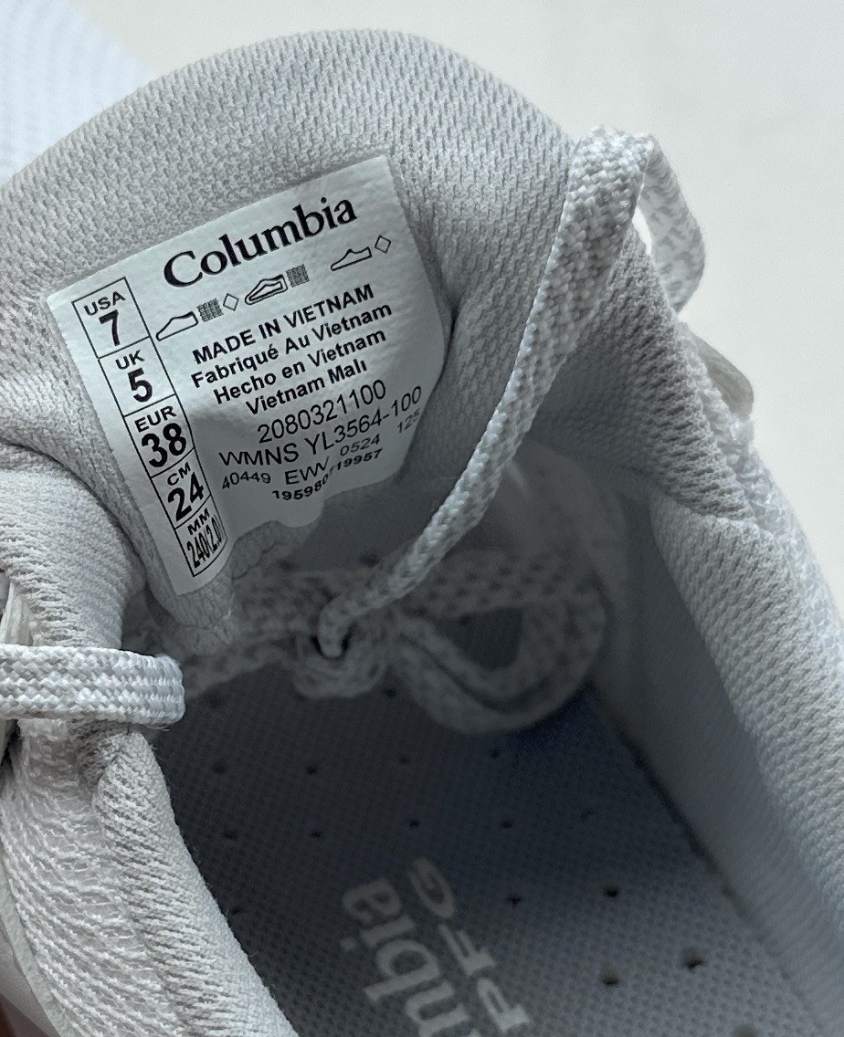 Columbia Crystal Springs Womens 7 White Shoes Sneakers PFG Casual Low YL3564-100