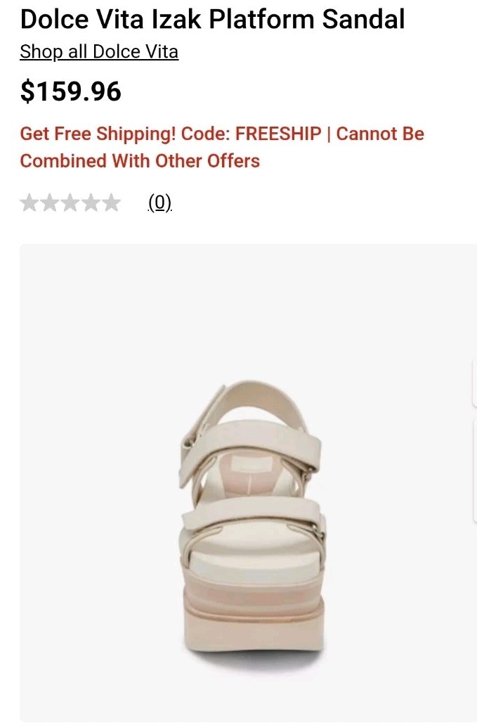 Dolce Vita Izak Women 10/11 Leather Platform 3.25″ Sandal