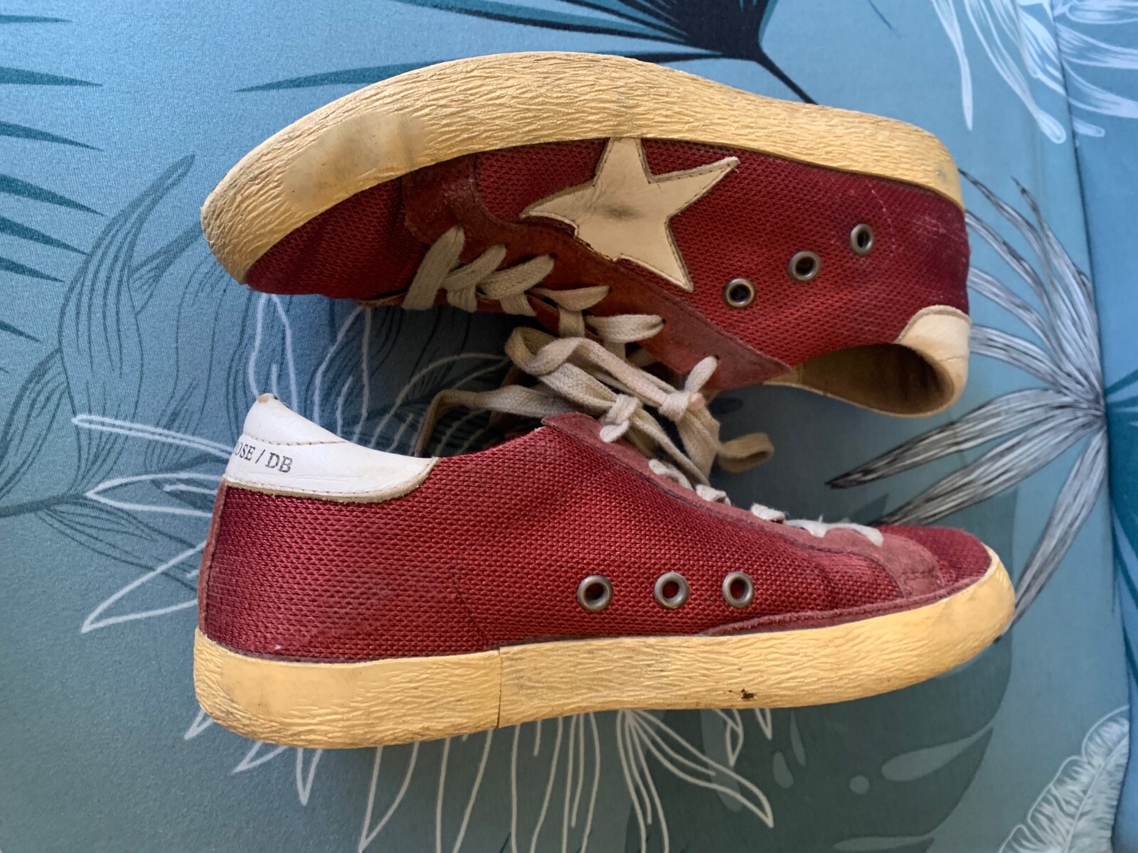 Golden Goose Superstar Red White SNEAKERS GYM SHOES women’s sz 36 5.5 6 WORN