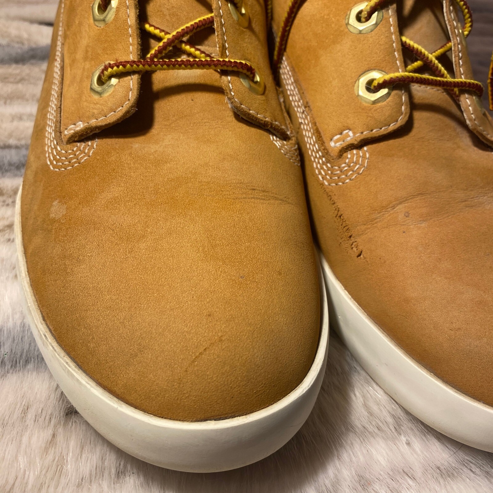 Timberland Earthkeepers Glastonbury Fleece Lace-Up Boots, size 9 VGUC