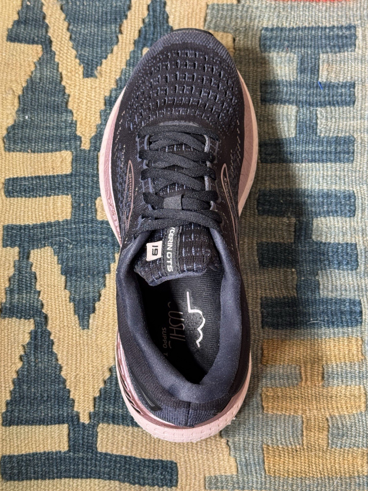 BROOKS Glycerin 19 Black Ombre Metallic Women’s Size 9 1203441B074 Running Shoes