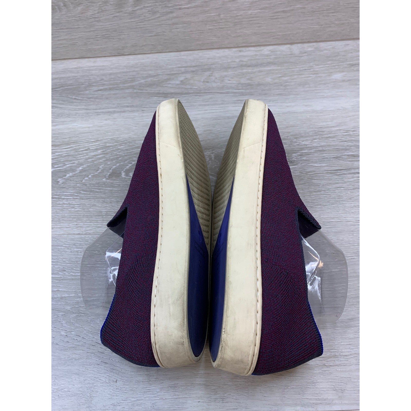 Rothys Women’s Sneakers Plum Purple 11.5 Blue Knit Slip On Casual Comfort Shoes