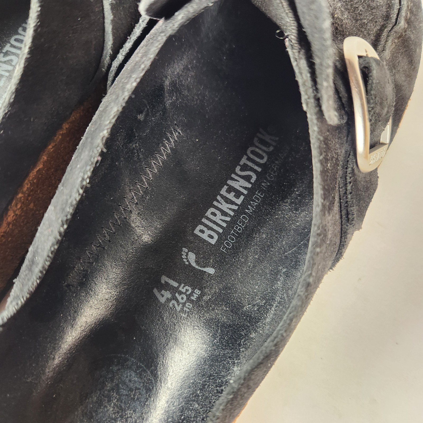 BIRKENSTOCK Women’s Buckley Clog 10 EU 41 Black Suede Boho Comfort Shoe