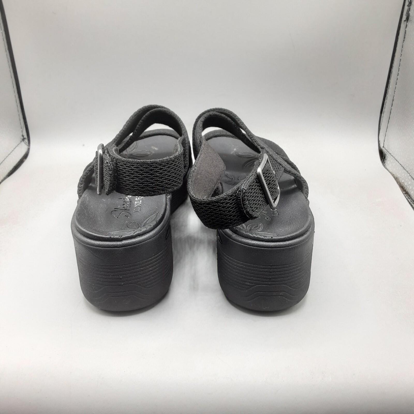 Skechers Pier Lite Night Owl Sandals Women’s 8M Black Slingback D186