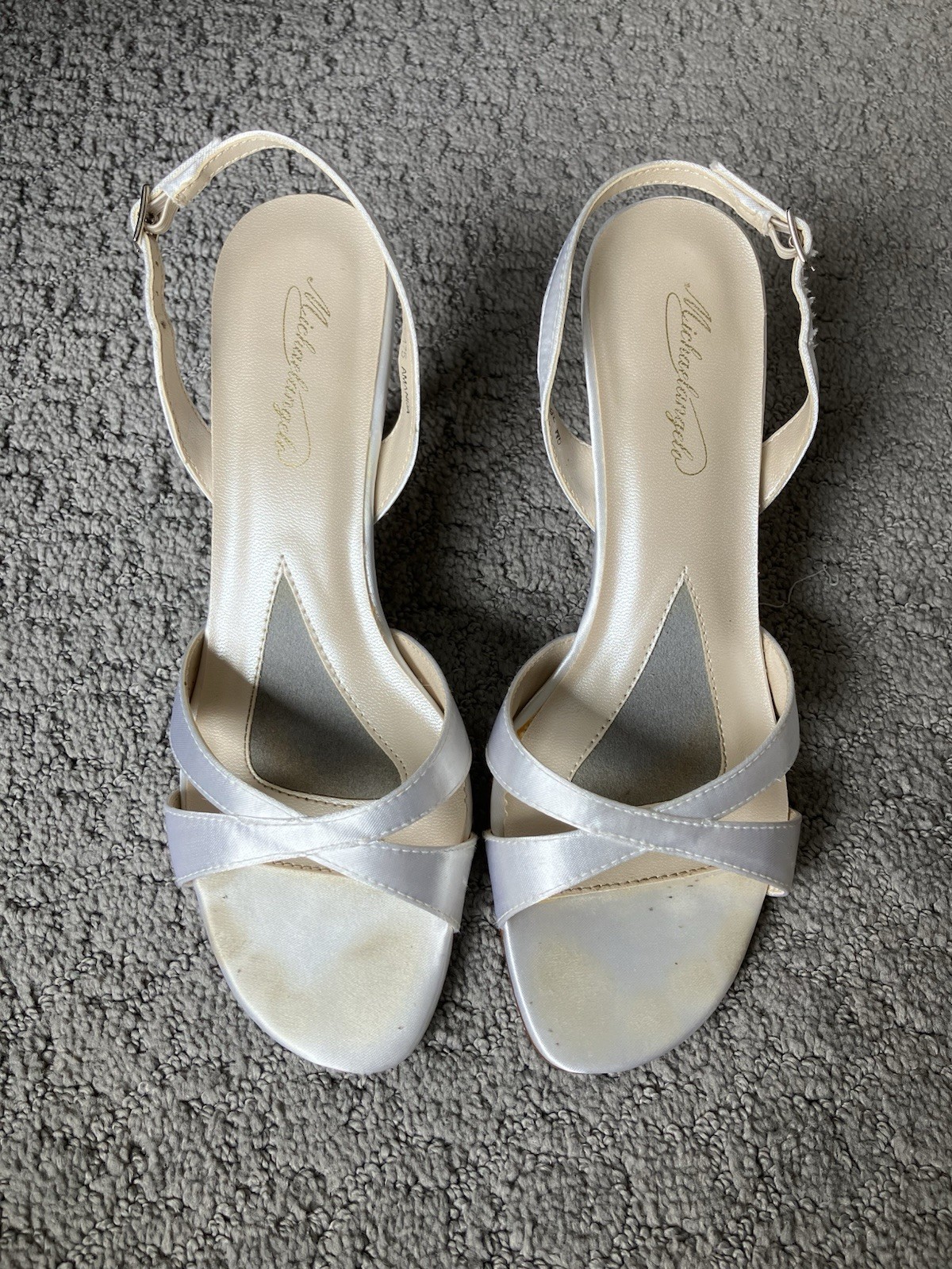 David’s Bridal Michaelangelo “AMANDA” Dyeable Strap Heal Womens Size 9 Worn Once