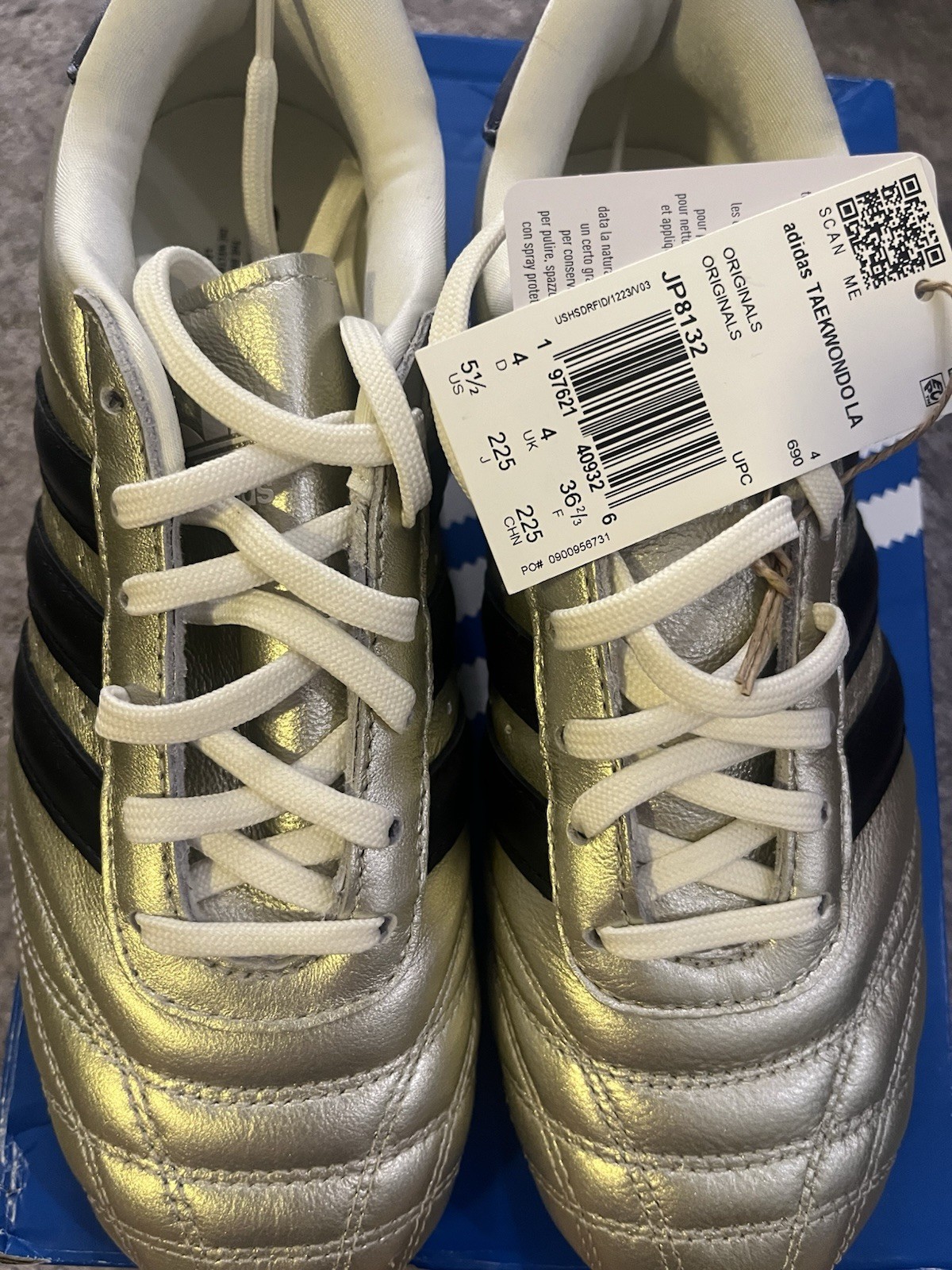 adidas Women’s Taekwondo Mei Ballet Silver Metallic Gum Size 6 JR7032