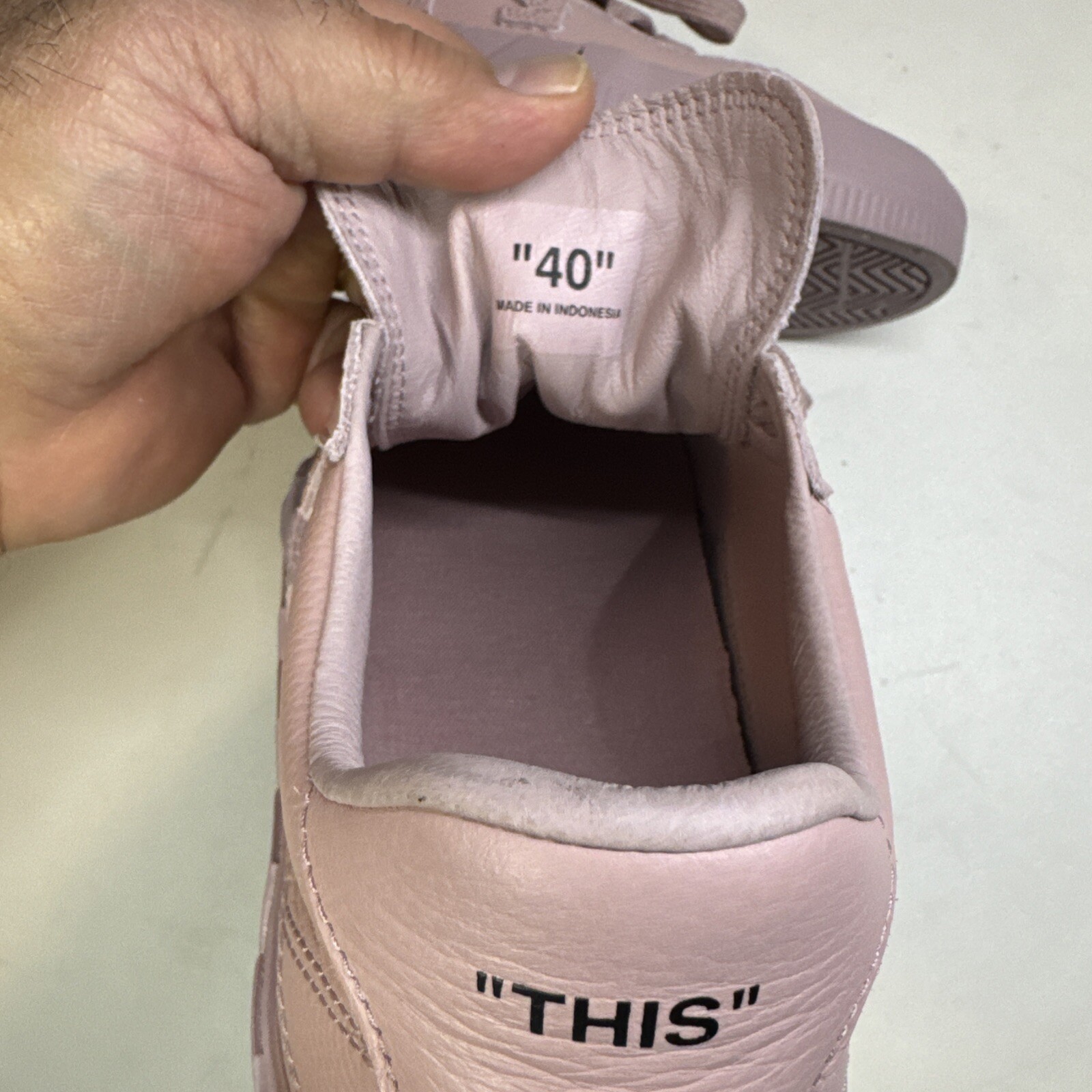 Off-White Vulcanized High Pink Leather Sneakers EU Size 40 US 9.5