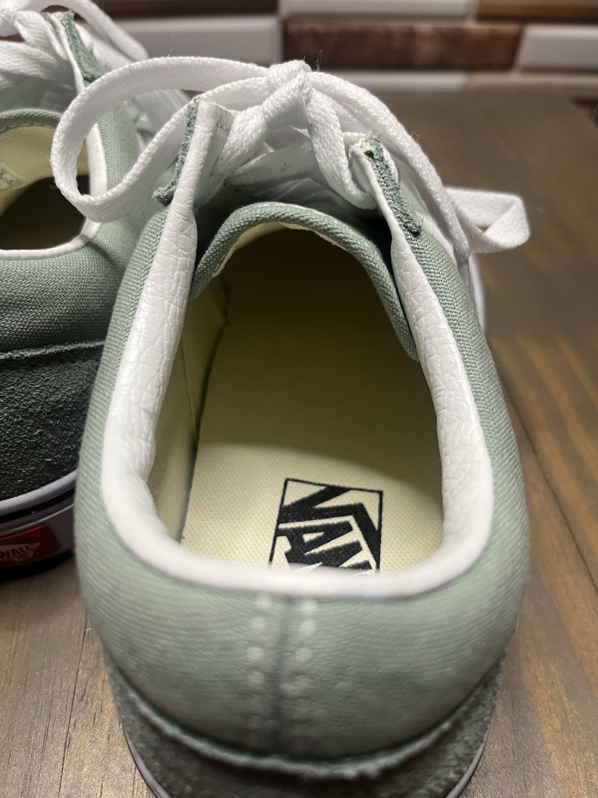 VANS Old Skool Shoe Size 9 Women Size 7.5 Men Mint Green Low Top Gently Used