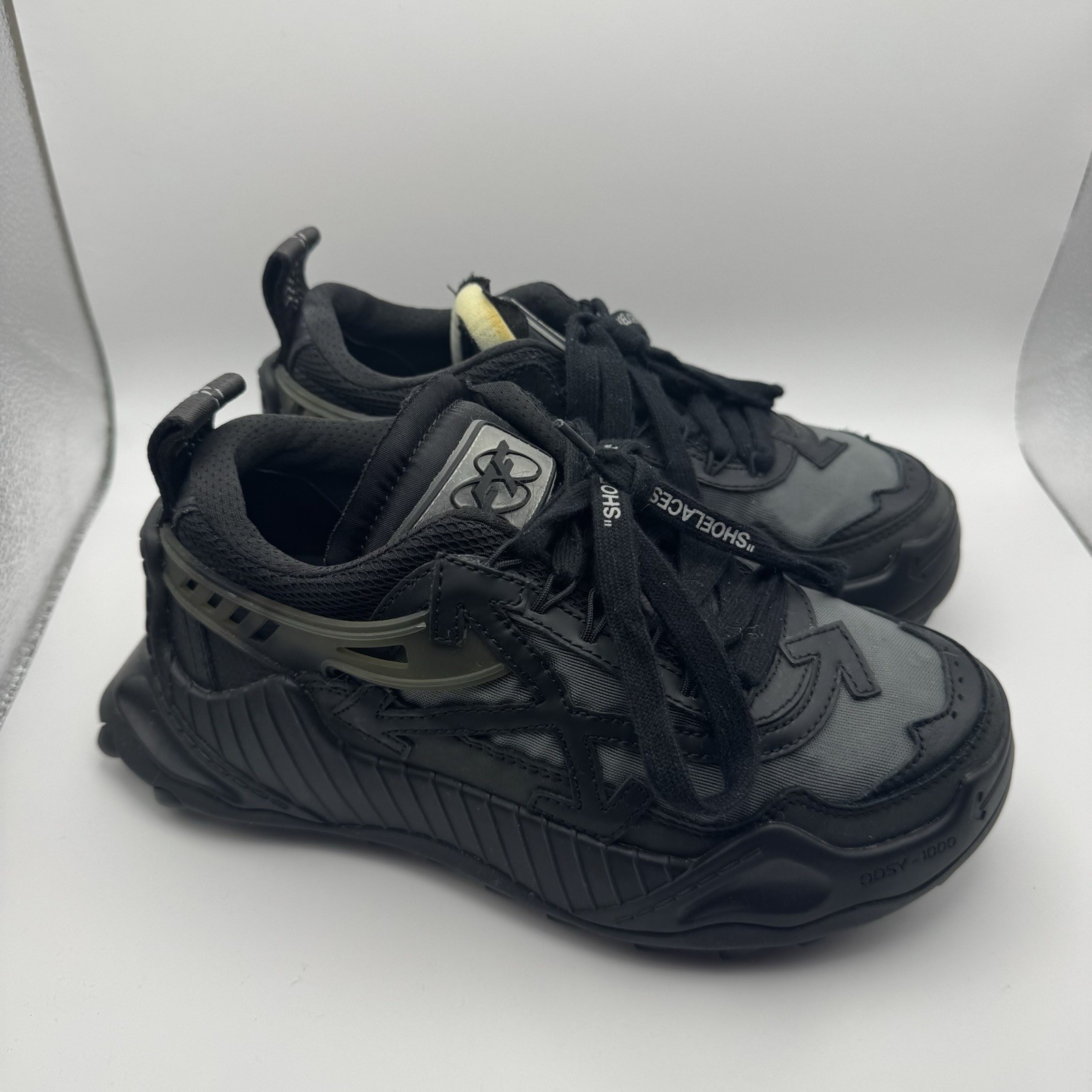 Off-White Odsy-1000 Women’s Size 6 Black Grey Designer Sneakers