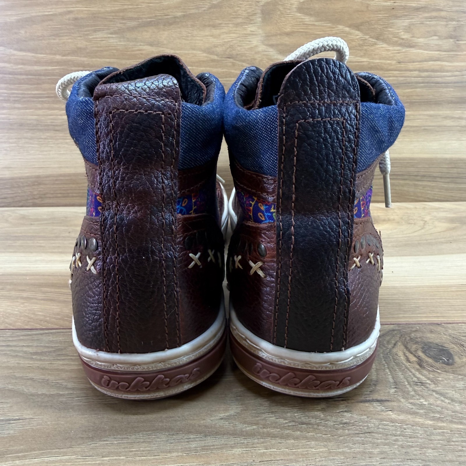 Inkkas Sokoke Camping Boot High Top Sneakers Womens 9 EU 40 Brown Leather Boho