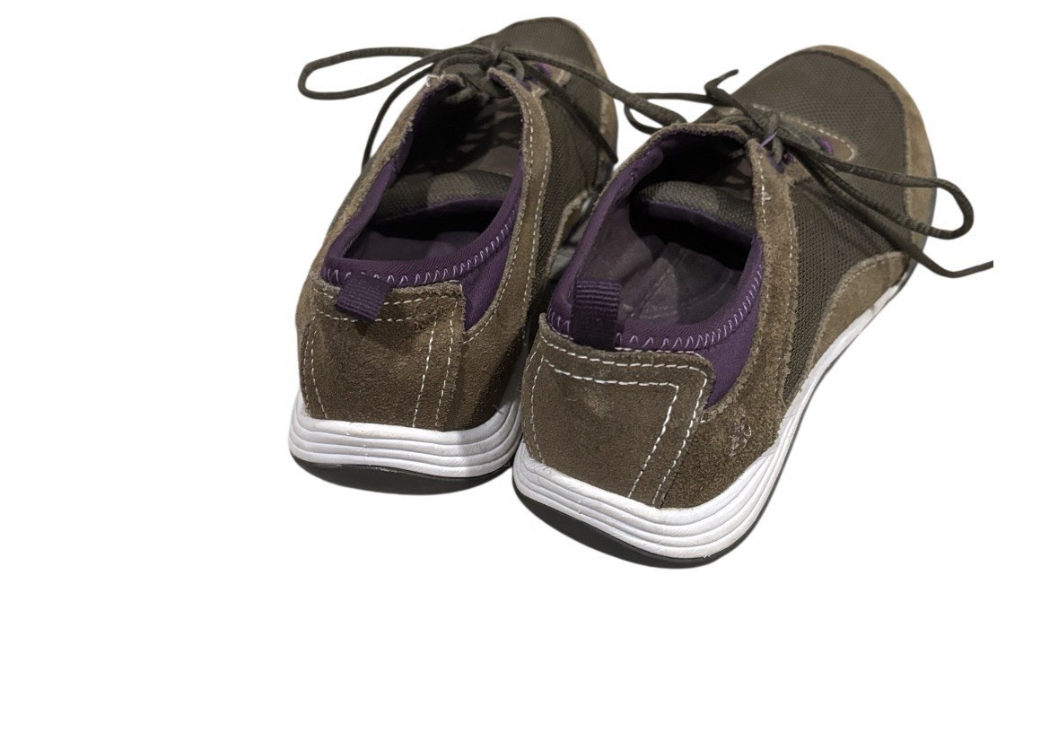 Ladies Womens Leather Memory Foam Casual Walking Work Sports Trainers Shoes 7.5