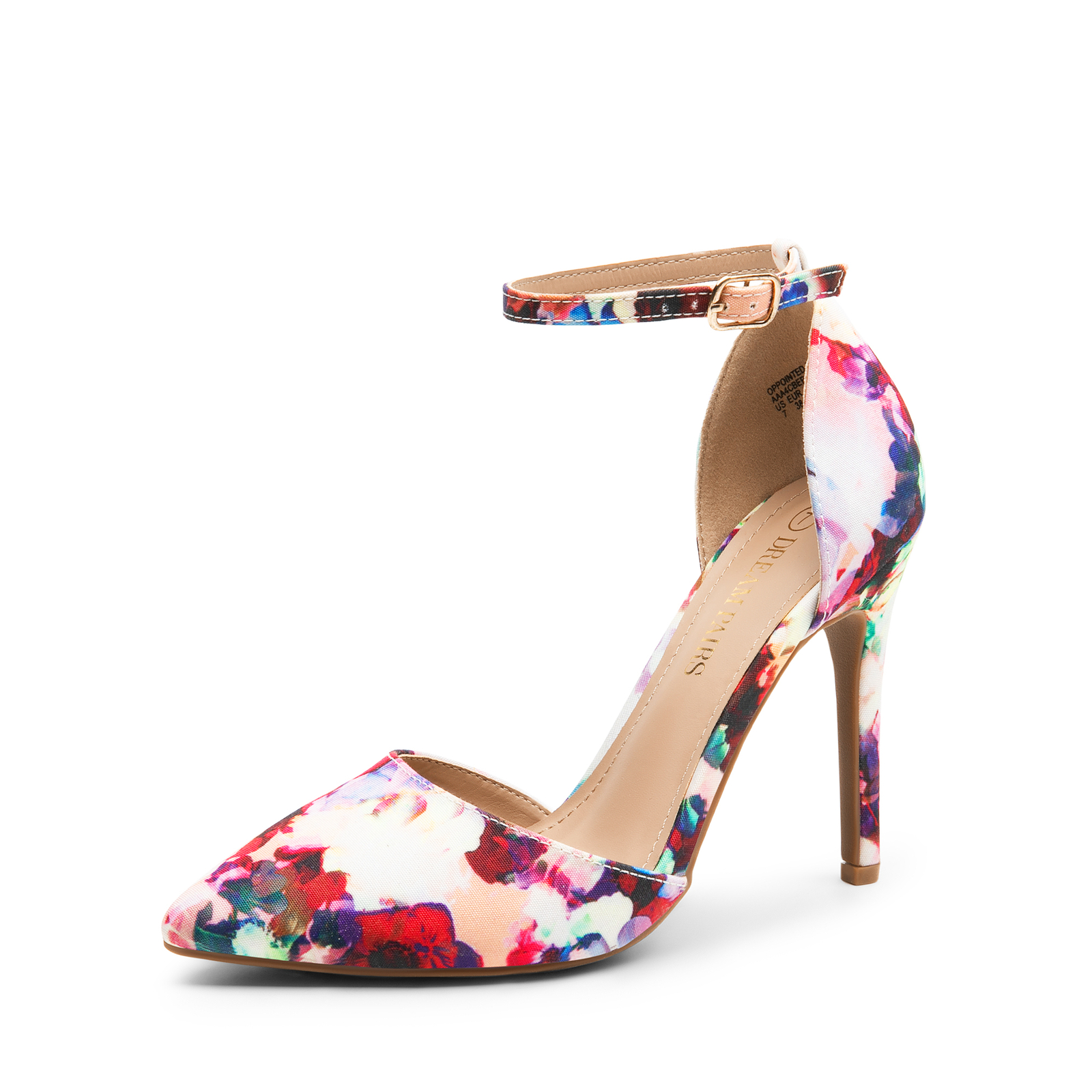 Women Pointed Toe Ankle Strap High Heel Stiletto Pumps Wedding Dress Pumps