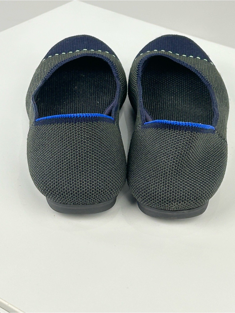 Rothy’s The Square Flats Size 6 Highland Green Navy Quiet Luxury
