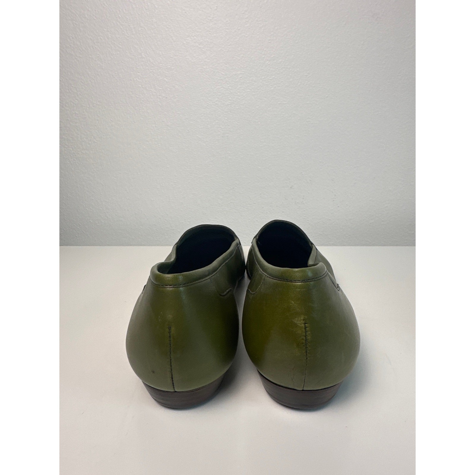 NIB Vtg Enzo Angiolini Liberty Olive Leather Loafers | Made in Brazil | Sz 11 M