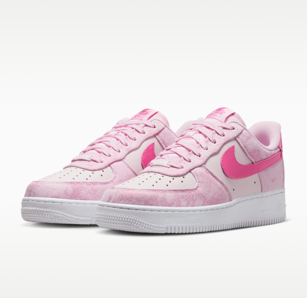 NIKE Women’s Air Force 1 ’07 “Denim” IR1974-663 Pink Foam Pearl Pink White