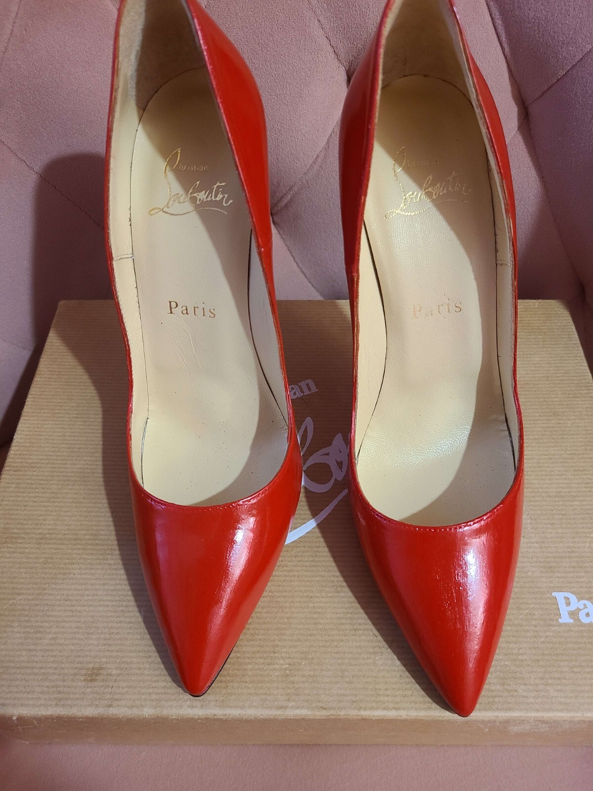 Christian Louboutin Red So Kate 120 dyed red patent leather US size 6.5