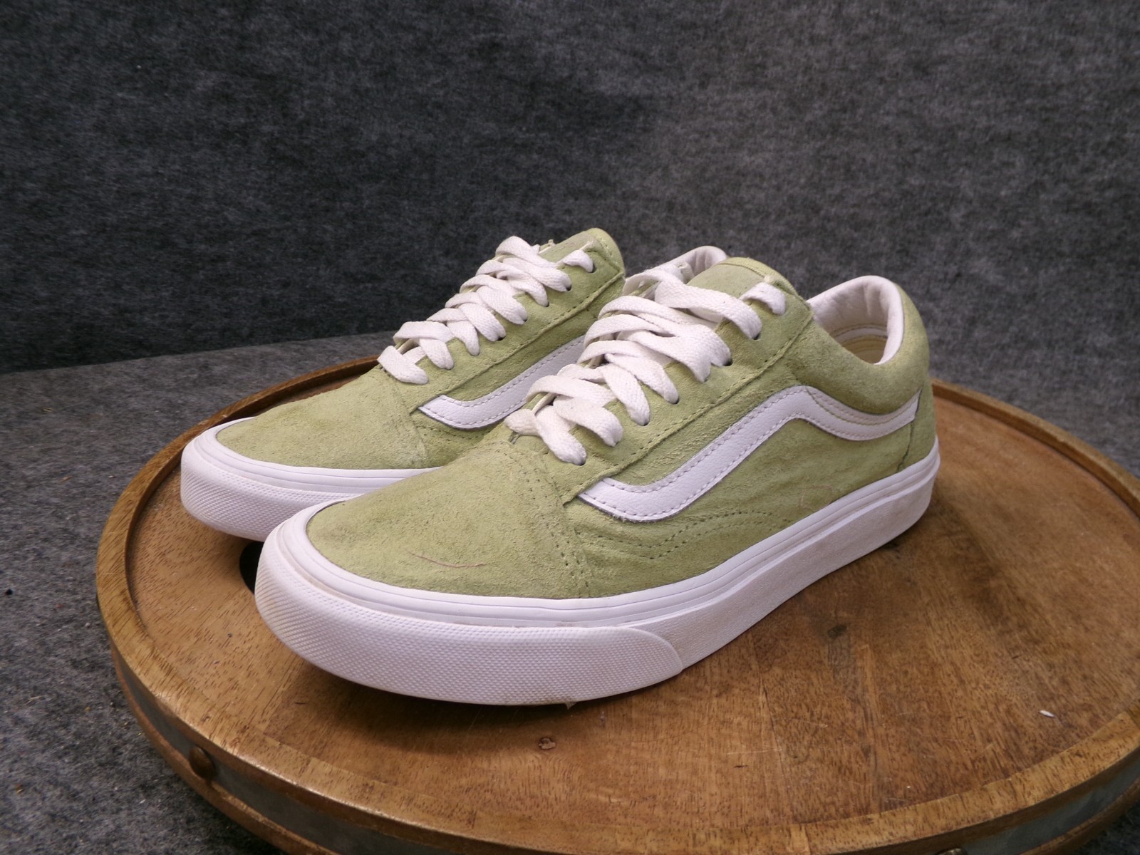 VANS Old Skool Pig Suede Winter Pear Green Skate Shoes Sneakers Women Size 8 US