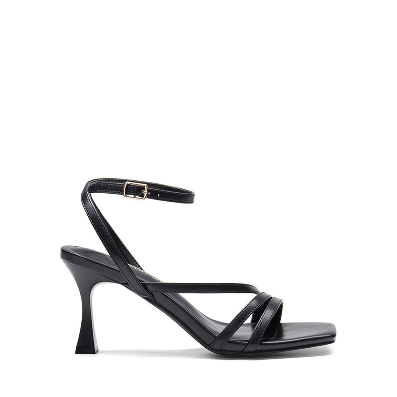Women Ankle Strap Low Kitten Heel Square Open Toe Wedding Party Heel Sandals