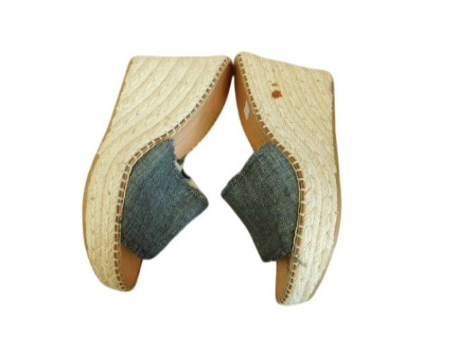 Dolce Vita Size 8.5 Denim Rope Covered Wedge Platform Heels Shoes