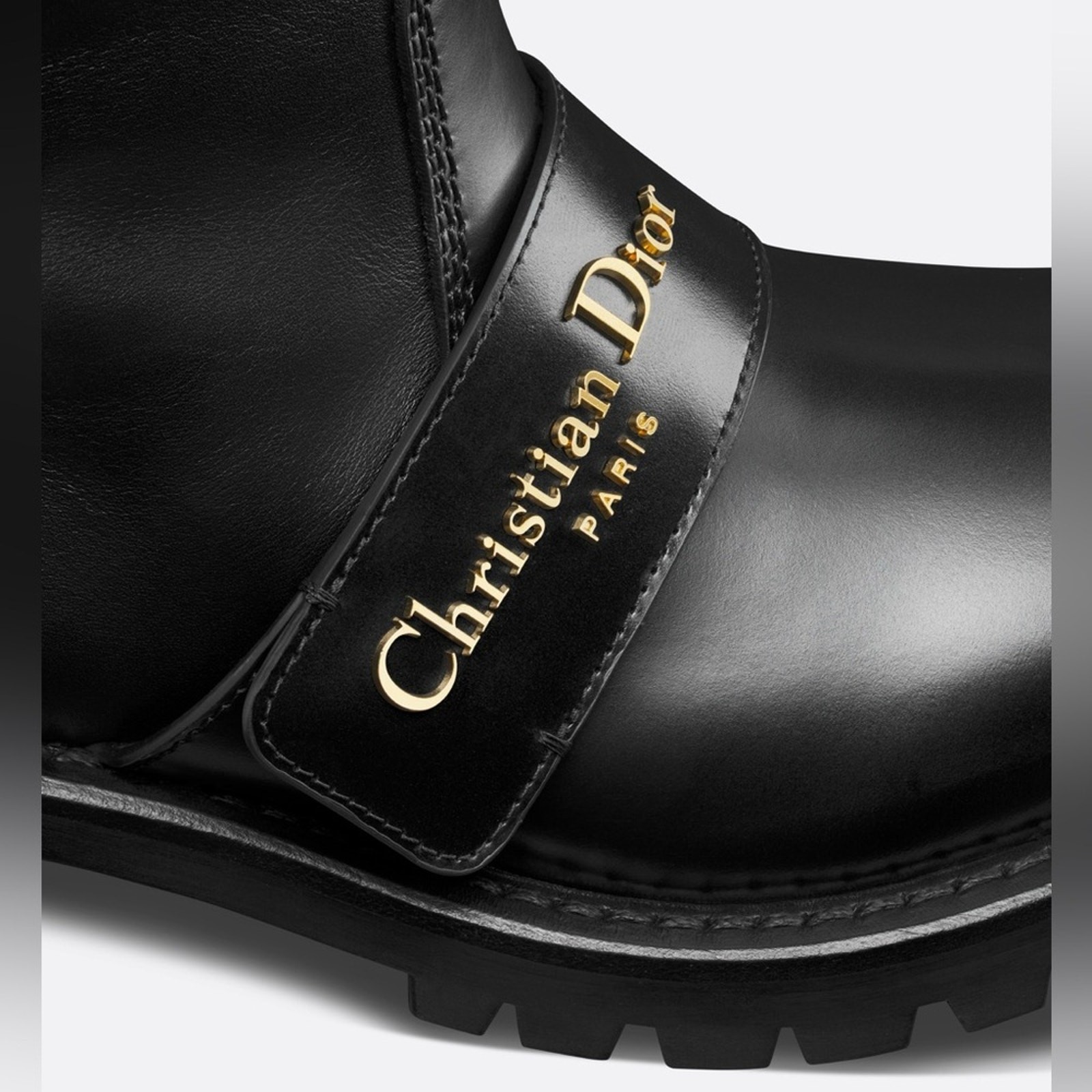 NWT Christian Dior D-Quest Thigh Black Leather Boots, size 37 (US 6-6.5)