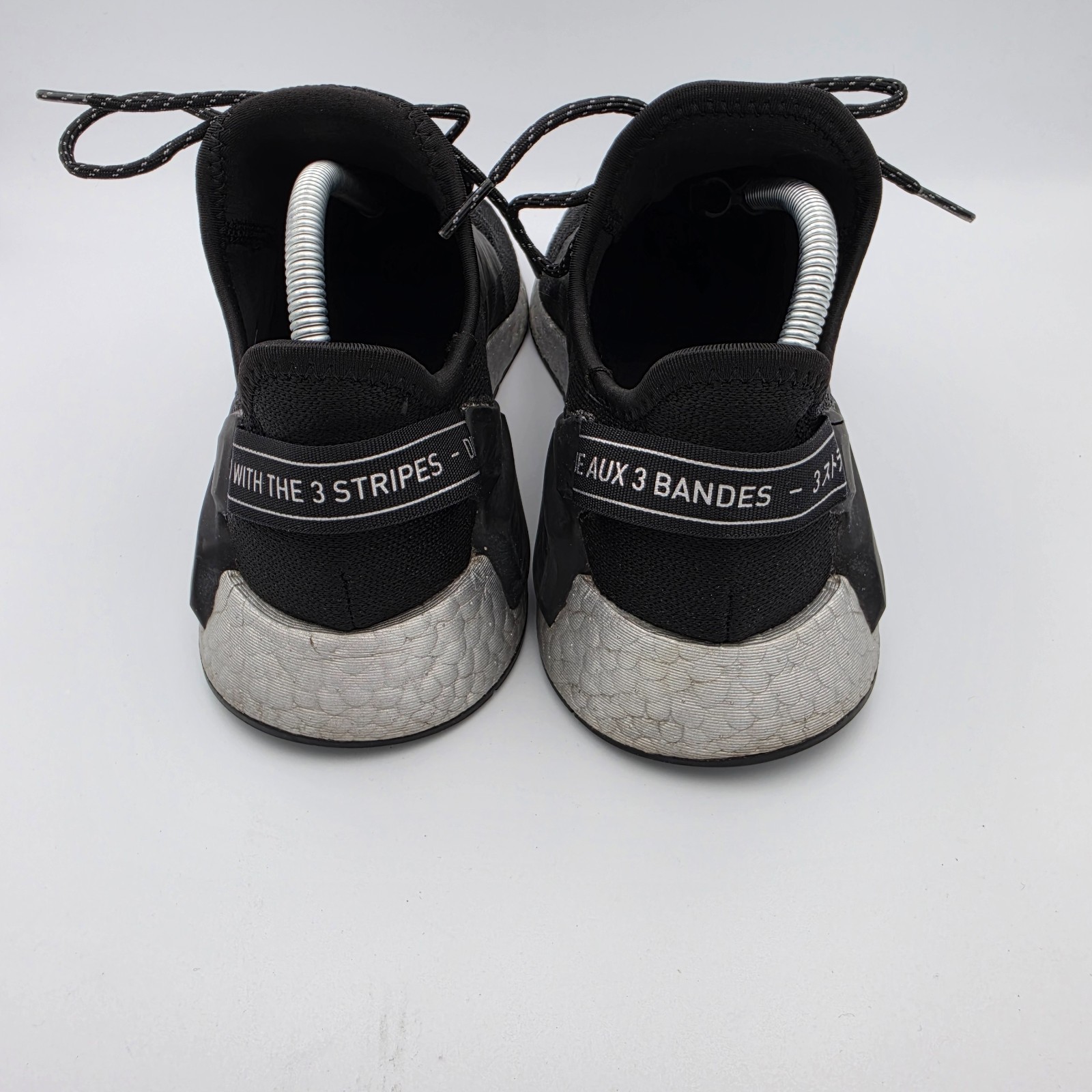 Adidas NMD R1 V2 Core Black Silver Metallic Womens 9.5 Boost FW5449