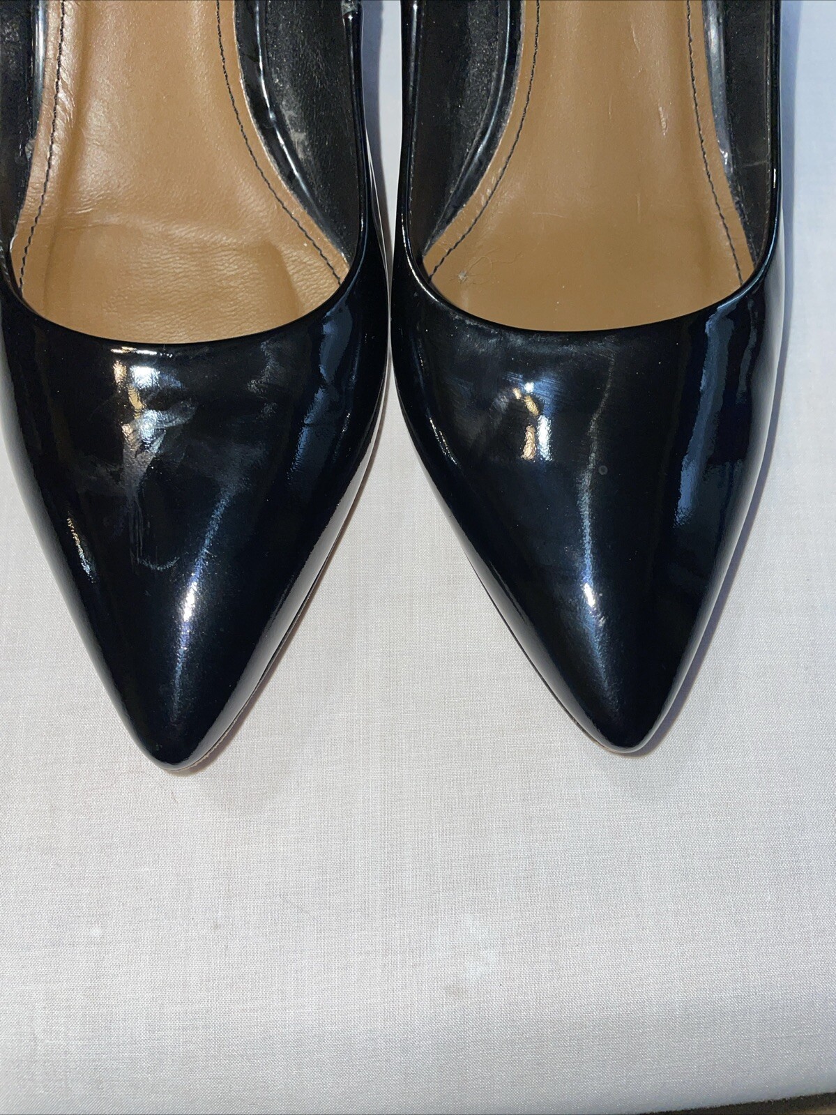 Donald Pliner Womens Dressy Pumps Sz 7.5 M Black Patent Leather Business Formal