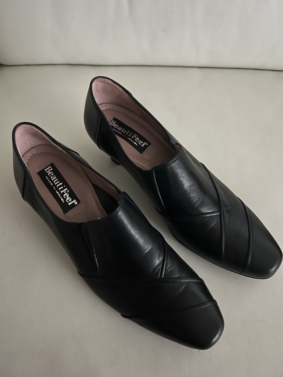Beautifeel Rosalind Black Leather Pumps Made In Israel Women’s Sz 37