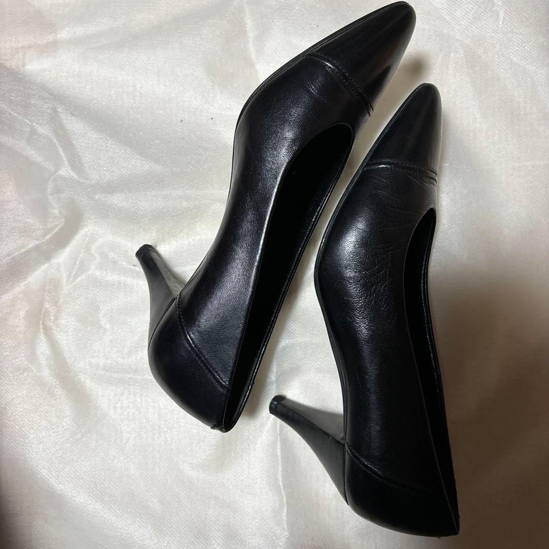 PRADA Black Leather Pointed Toe Heels Size 22.5cm US 5.5 – Excellent Condition