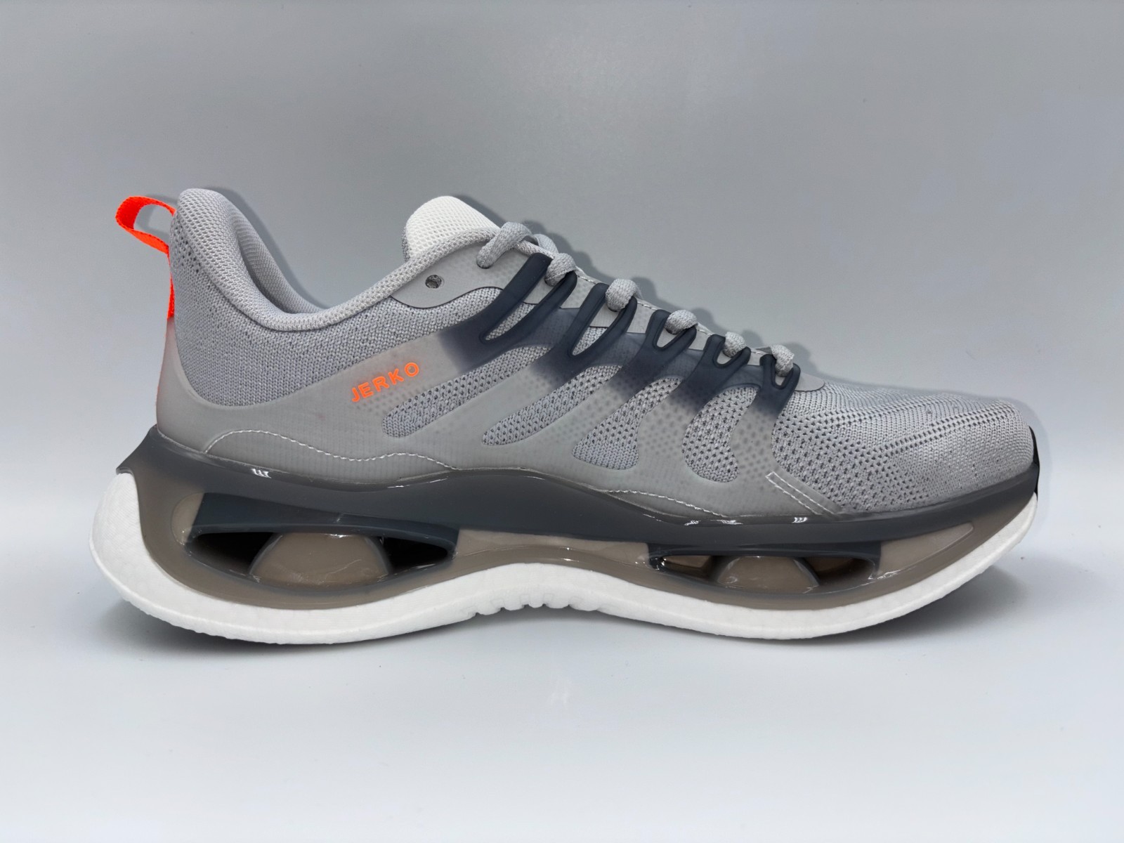 Size 8.5 – Lightweight Breathable Gray Running Sneakers