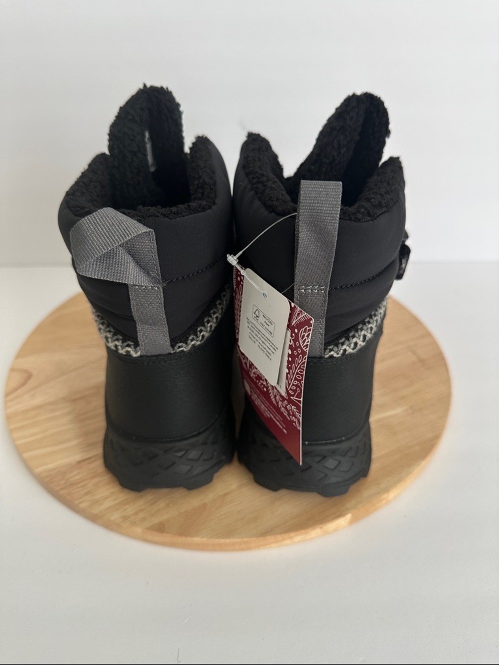 Muk Luks Womens Wren Water Resistant Flat Heel Winter Boots, Black Sz 8