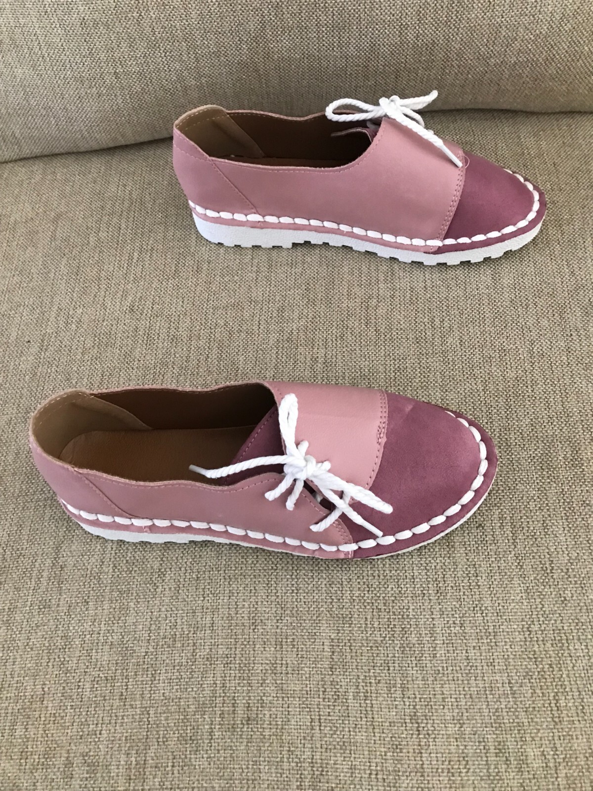 LADIES PINK CASUAL FLATS BY FASHION ….SIZE 7 (EU38)..NEW!!