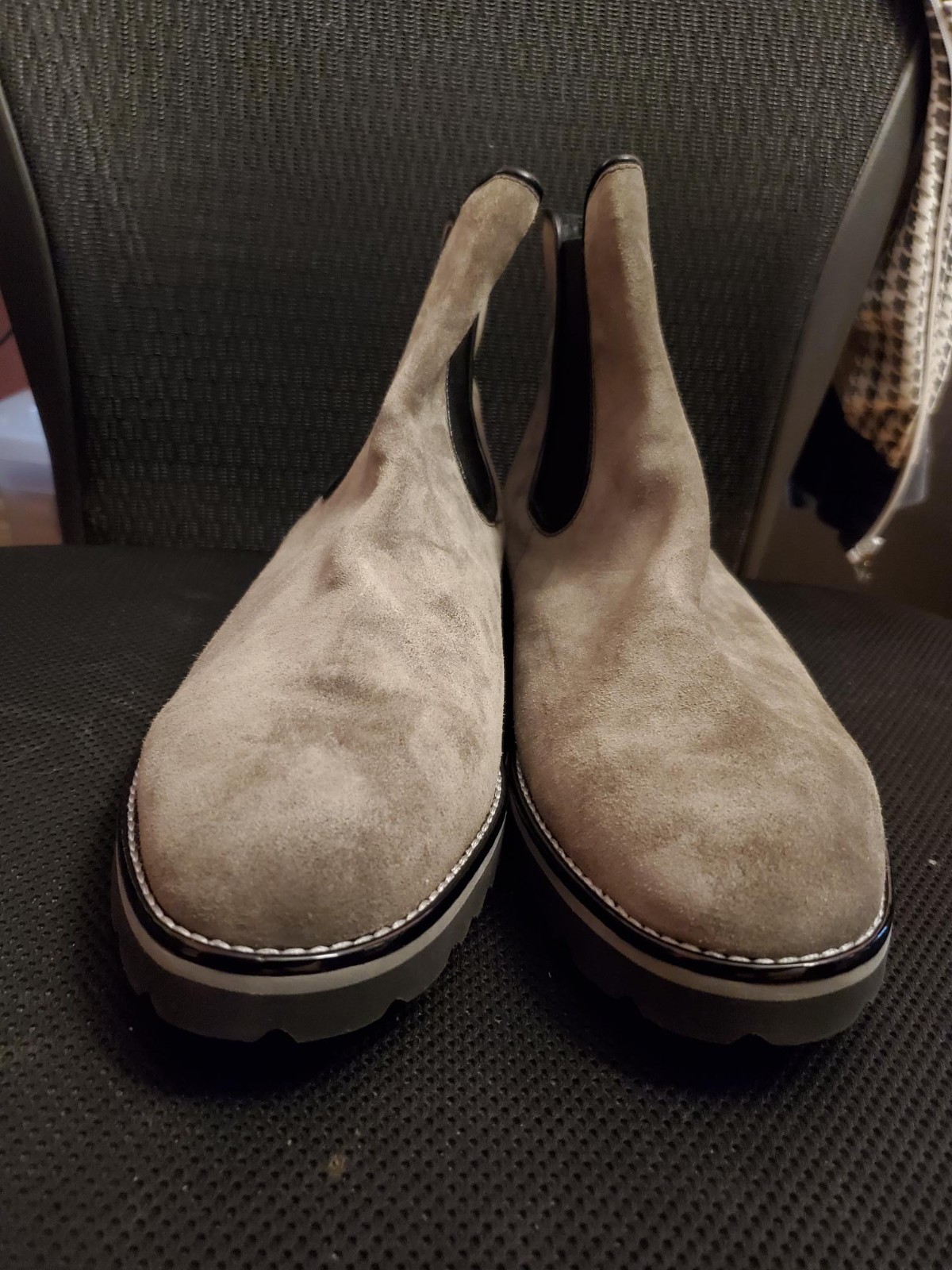 Gabor Women’s Taupe Suede Chelsea Lug Sole Boots Size 12
