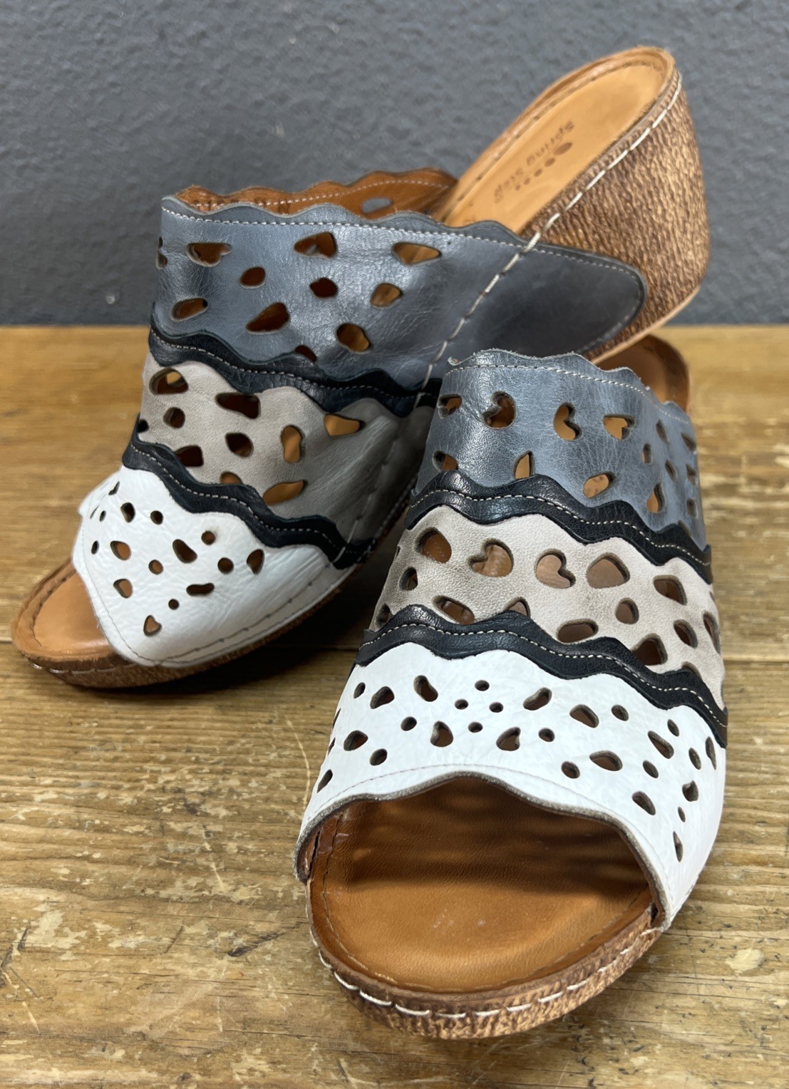 Spring Step Women’s Footy Sandals – Grey Multi Sz EU 42 US 10.5