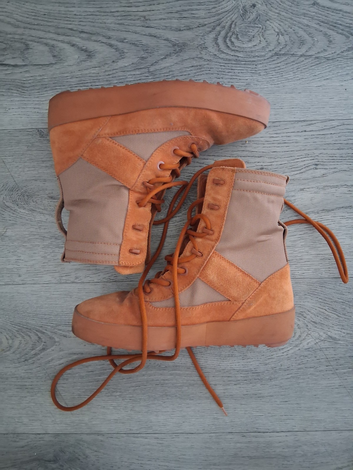 Yeezy Season 3 Burnt Sienna Orange Combat Boot 41 Leather Suede YZY Gap Kanye.